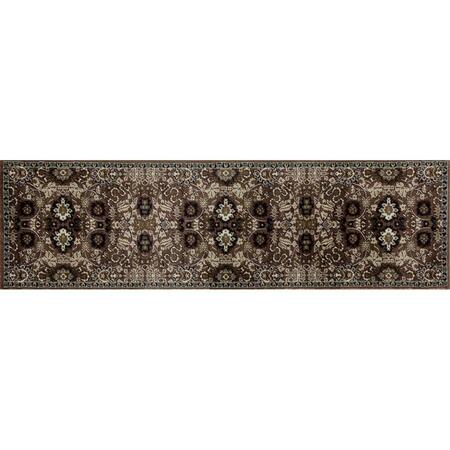 ART CARPET 2 x 8 ft. Arbor Collection Bouquet Woven Area Rug Runner, Brown 21162